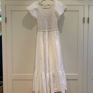 NWT Zara Crocheted Linen-Cotton Blend Dress